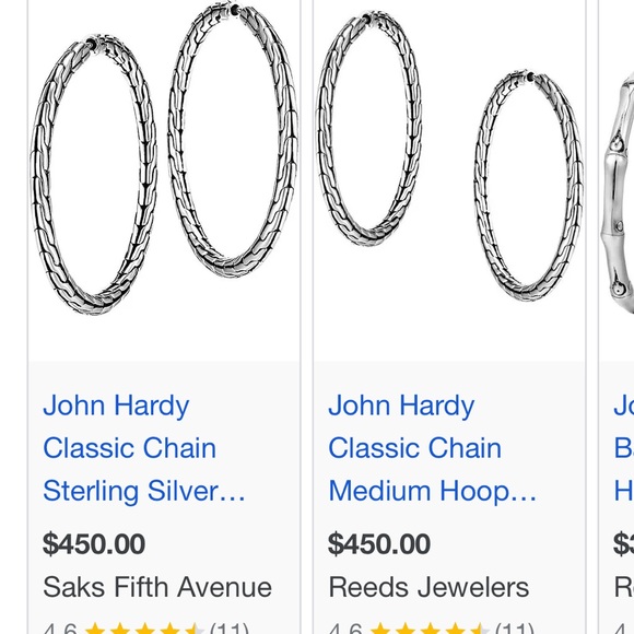 Jhon Hardy medium hoops - Picture 4 of 4